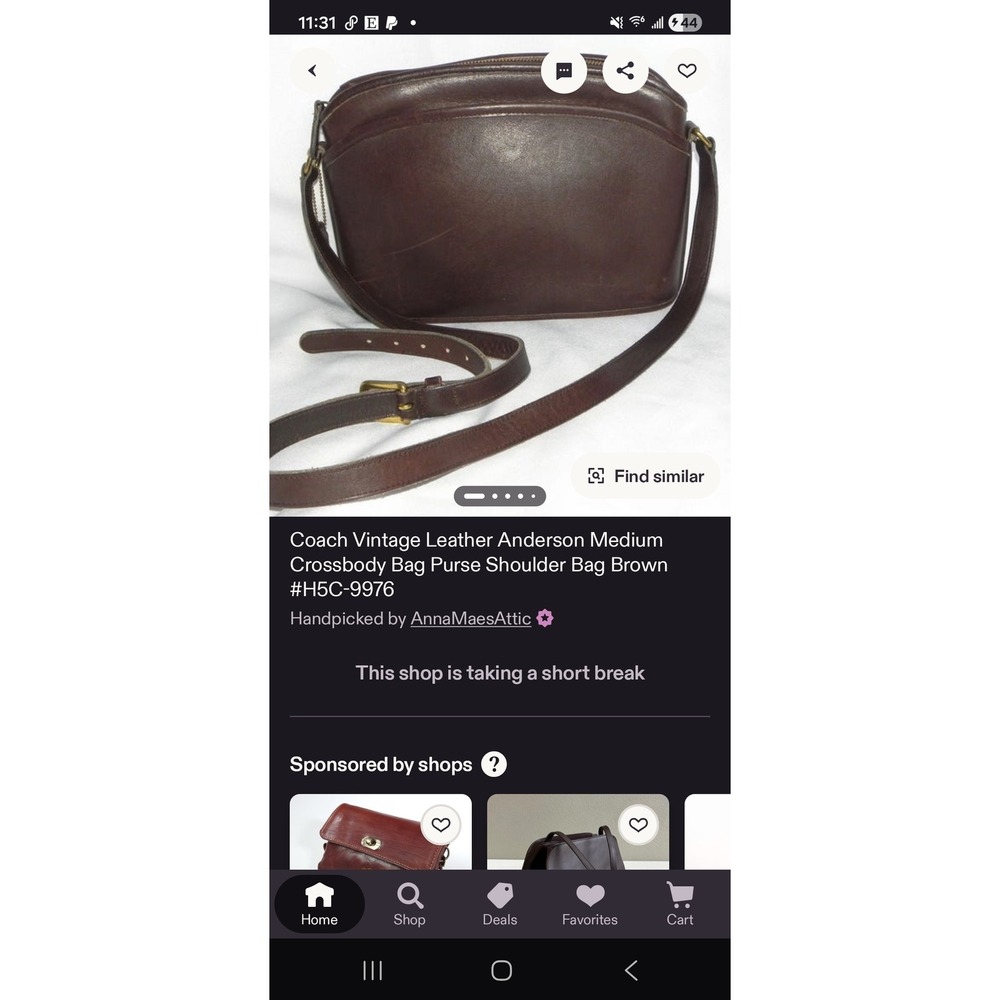 Vintage Coach Leather Crossbody – Anderson Style No.‎ H5C-9976 - Picture 2 of 10